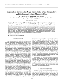 Correlation between the Near-Earth Solar Wind