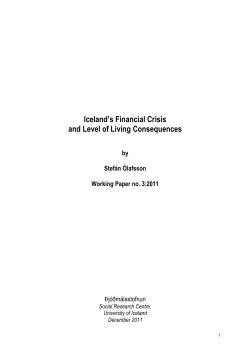 Iceland`s Financial Crisis and Level of Living
