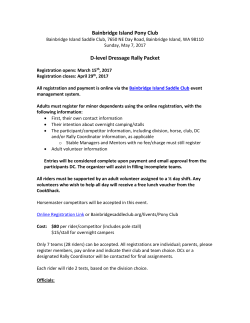 Click here to the Rally Packet.