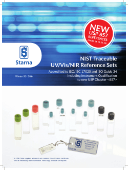 NIST Traceable UV/Vis/NIR Reference Sets