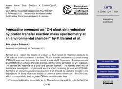 OH clock determination by proton transfer reaction mass