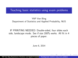 Teaching basic statistics using exam problems