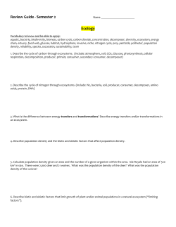 Semester 1 Biology Final Exam Review and Study Packet