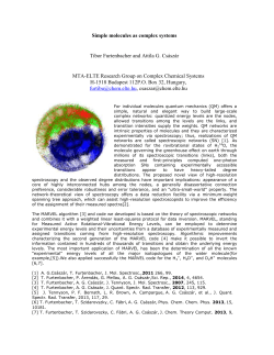 Simple molecules as complex systems Tibor Furtenbacher and Attila