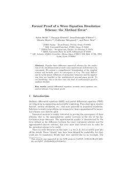 Formal Proof of a Wave Equation Resolution Scheme: the Method