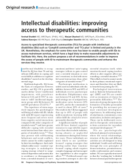 Intellectual disabilities: improving access to