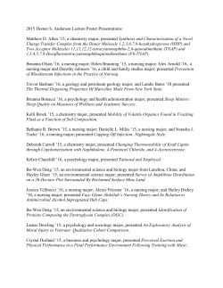 2015 Homer S. Anderson Lecture Poster Presentations: Matthew D