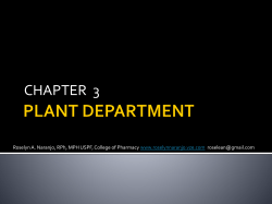 PLANT DEPARTMENT
