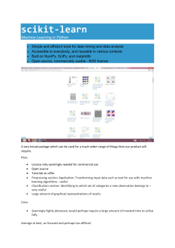 Machine Learning in Python