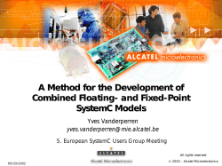 and Fixed-Point SystemC Models