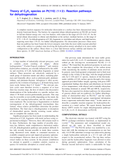 Theory of C2Hx species on Pt&circ;110&permil; &bdquo;1&Atilde;2&hellip;: Reaction pathways for