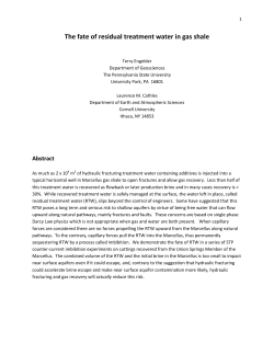 The fate of residual treatment water in gas shale