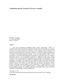 Competition and the Location of Overseas Assembly