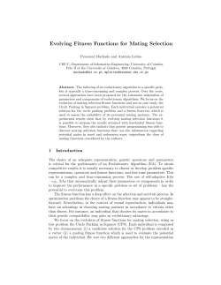Evolving Fitness Functions for Mating Selection