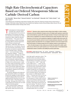 High-Rate Electrochemical Capacitors Based on Ordered