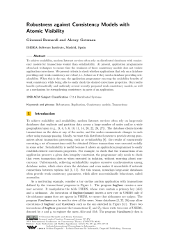 Robustness against Consistency Models with Atomic Visibility