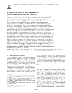 Statistical description of slope-dependent soil transport and the