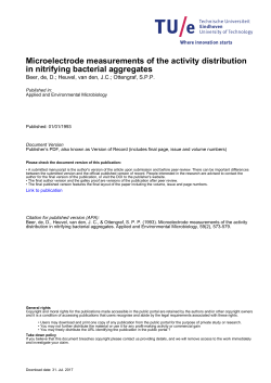 Microelectrode measurements of the activity distribution in nitrifying