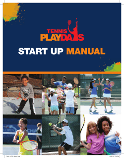 Play Day Start Up Manual