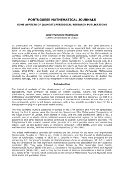portuguese mathematical journals