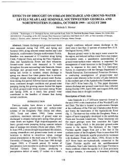 effects of drought on stream discharge and ground