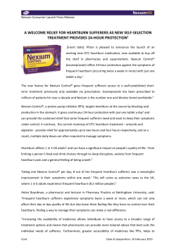 a welcome relief for heartburn sufferers as new self
