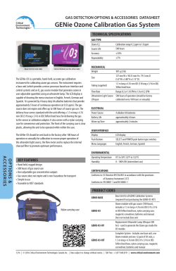 GENie-O3 Ozone Calibration Gas System