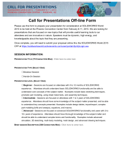 Call for Presentations Off