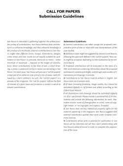 CALL FOR PAPERS Submission Guidelines
