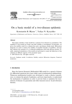 On a basic model of a two-disease epidemic