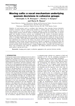 Moving calls: a vocal mechanism underlying quorum decisions in