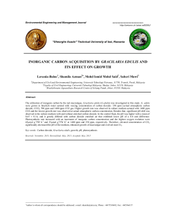 inorganic carbon acquisition by gracilaria edulis and its effect on
