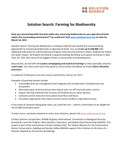 Solution Search: Farming for Biodiversity