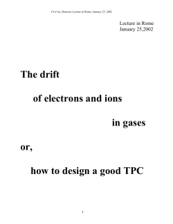 The drift of electrons and ions in gases or, how to design a good TPC