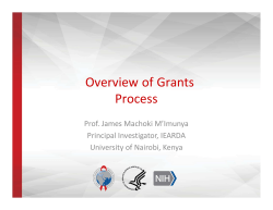Overview of Grants Management Cycle