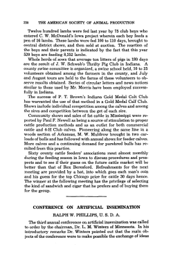 CONFERENCE ON ARTIFICIAL INSEMINATION