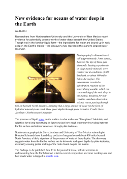 New evidence for oceans of water deep in the Earth