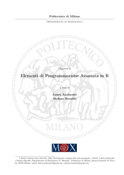 Elementi di Programmazione Avanzata in R