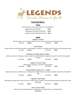 Dinner ,menu