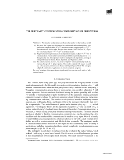 THE MULTIPARTY COMMUNICATION COMPLEXITY OF SET