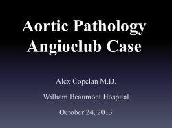 Aortic Pathology Angioclub Case - SIR