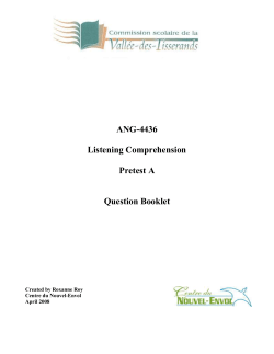 Question booklet