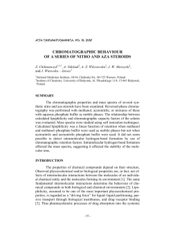 Chromatographic behaviour of a series of nitro- and aza