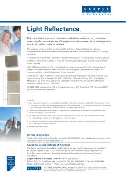 Light Reflectance - Carpet Institute of Australia