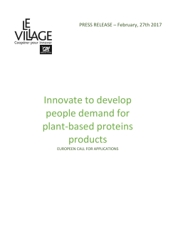 Innovate to develop people demand for plant-based