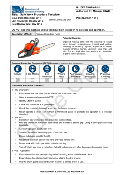 Safe Work Procedure Template