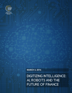 digitizing intelligence: ai, robots and the future of finance
