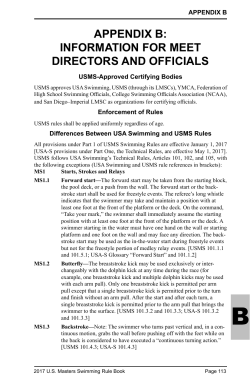 appendix b: information for meet directors and officials