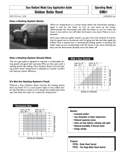 2.1 Outdoor Boiler Reset (OM01) (Page 1)