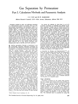 Gas separation by permeation Part I. Calculation methods and